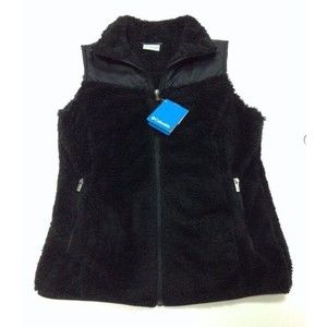 Columbia Vest Woman’s Black Polyester Nylon Small Fast Beauty Style Winter NWT